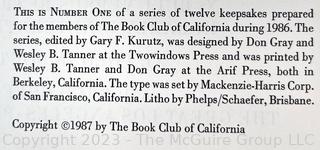 Set of (12) Illustrated Folders "Sports in California" Published by The Book Club of California San Francisco,1986