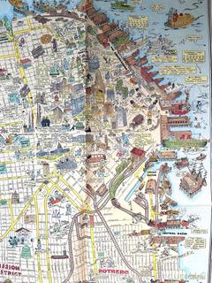 1927 Harrison Godwin Comic Pictorial Map of San Francisco, California.  27" x 33"