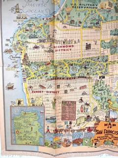 1927 Harrison Godwin Comic Pictorial Map of San Francisco, California.  27" x 33"