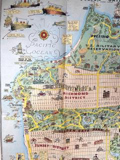 1927 Harrison Godwin Comic Pictorial Map of San Francisco, California.  27" x 33"