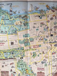 1927 Harrison Godwin Comic Pictorial Map of San Francisco, California.  27" x 33"