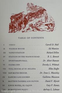 Set of Seven (7) Folders of Lithographic Views of California's Wayside Inns. Relics of Stagecoach Days Published by The Book Club of California 1988