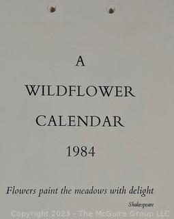 Pages from "A Calendar of Wildflowers 1984" Limited Print Run Published by The Blackwood Press., Placerville, Calif.