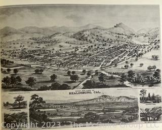 Set of Ten (10) Folders of Lithographic Views of California Towns, 1875-1889 Published by The Book Club of California, San Francisco, 1985