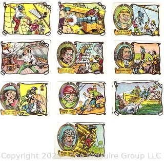 Set of Ten (10) 1961 Fleer Pirates Bold Trading Cards