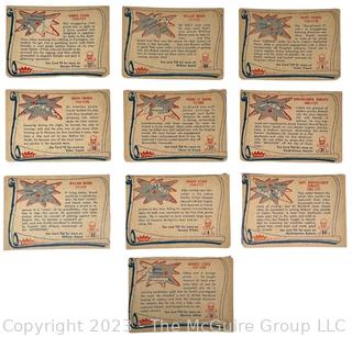 Set of Ten (10) 1961 Fleer Pirates Bold Trading Cards