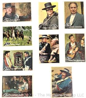 Set of Nine (9) 1958 Walt Disney's Zorro TV Series Topps Trading Cards 