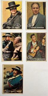 Set of Nine (9) 1958 Walt Disney's Zorro TV Series Topps Trading Cards 