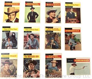 Set of Twelve (12) 1958 Topps TV Westerns Trading Cards