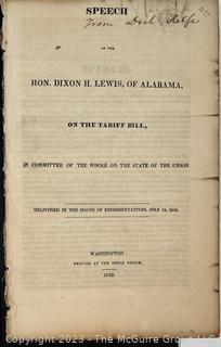 3 Speeches in the U.S. House of Representatives on the Tariff Bill of 1842