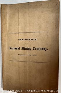 3 Mining Company Reports Circa 1850