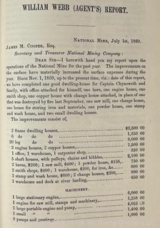 3 Mining Company Reports Circa 1850