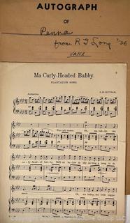 Plantation Song of 1936 Sheet Music