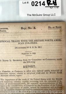 Reciprocal Trade with the British North American Colonies House of Representatives 1853