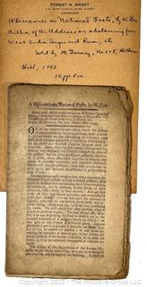 U.S. Senate Bill S 278 Entered March 17, 1840 re U.S. Government non-payment of subsistence provisions to a contractor, Clemens, Bryant and Co., during Cherokee Indians removal west of the Mississippi in 1840. 