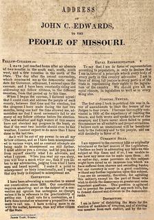 Address of John C Edwards to The People of Missouri 1844