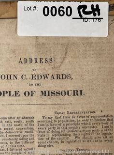 Address of John C Edwards to The People of Missouri 1844