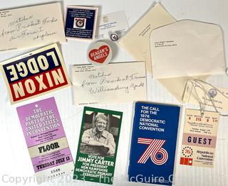 Vintage Political Presidential Campaign Ephemera