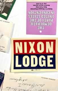 Vintage Political Presidential Campaign Ephemera