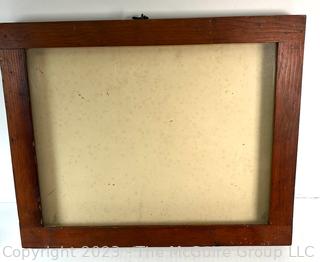 Wood Framed Glass Display Case.  20" x 18" x 2"