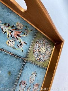 Glass Decorative Serving Tray 