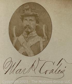 Thomas W. Cantwell's Civil War Era Autograph Book with Photos. Many prominent people including Presidents, Governors, Military Officers and Women.