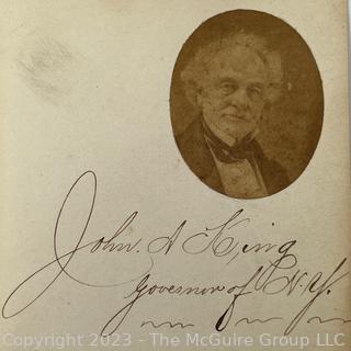 Thomas W. Cantwell's Civil War Era Autograph Book with Photos. Many prominent people including Presidents, Governors, Military Officers and Women.