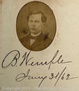 Thomas W. Cantwell's Civil War Era Autograph Book with Photos. Many prominent people including Presidents, Governors, Military Officers and Women.