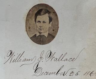 Thomas W. Cantwell's Civil War Era Autograph Book with Photos. Many prominent people including Presidents, Governors, Military Officers and Women.