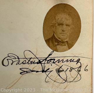 Thomas W. Cantwell's Civil War Era Autograph Book with Photos. Many prominent people including Presidents, Governors, Military Officers and Women.