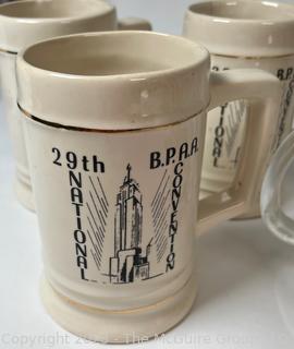 Collection of Vintage Souvenir Beer Steins Including Coney Island, The Senators and the Nationals