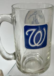 Collection of Vintage Souvenir Beer Steins Including Coney Island, The Senators and the Nationals