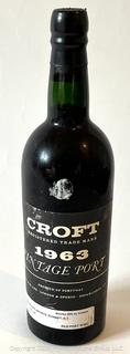 Croft Vintage Port 1963  Local Pickup Only