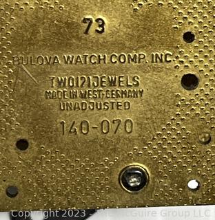 73 West German Made Bulova Clock Movement 140-070