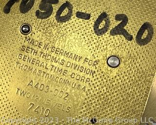 German Clock Movement Made for Seth Thomas A403-002  7410  1050-020