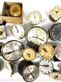 Assortment of Vintage Desk, Travel and Alarm Clocks