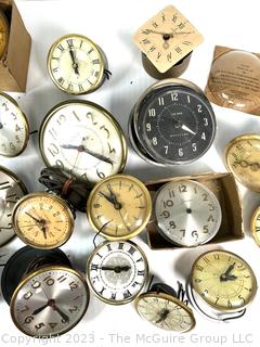 Assortment of Vintage Desk, Travel and Alarm Clocks