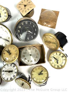 Assortment of Vintage Desk, Travel and Alarm Clocks