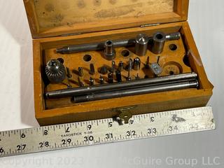 Watchmakers Reamer Set in Wood Case 