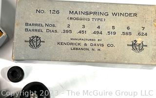 Robbins Type Mainspring Winder. Kendrick and Davis Co. 