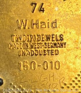 Clock Movement.  Model74 -W. Haid 2J 150-010 West Germany 