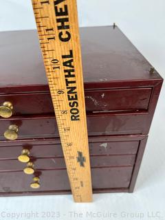 4 Drawer Metal Desktop Cabinet Filled with Hamilton and Elgin Replacement Parts