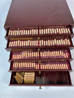 4 Drawer Metal Desktop Cabinet Filled with Hamilton and Elgin Replacement Parts