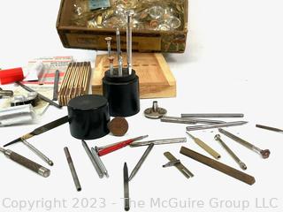 Grouping of Watchmakers Tools and Repair Supplies