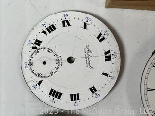 Grouping of Enamel Pocket Watch Faces