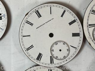 Grouping of Enamel Pocket Watch Faces