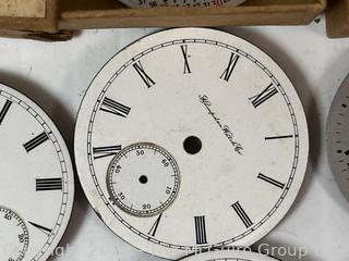 Grouping of Enamel Pocket Watch Faces