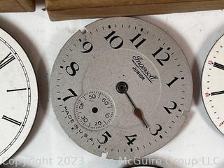 Grouping of Enamel Pocket Watch Faces