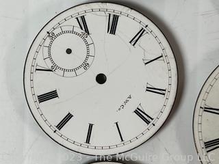 Grouping of Enamel Pocket Watch Faces