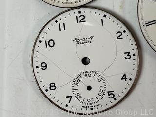 Grouping of Enamel Pocket Watch Faces